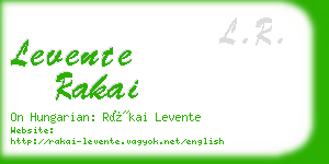 levente rakai business card